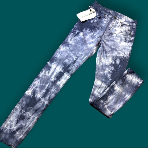 Originally NWT  Aged White 10” Classic Jeans Now Rope Dyed in Blue. Size 25 - Picture 9 of 9